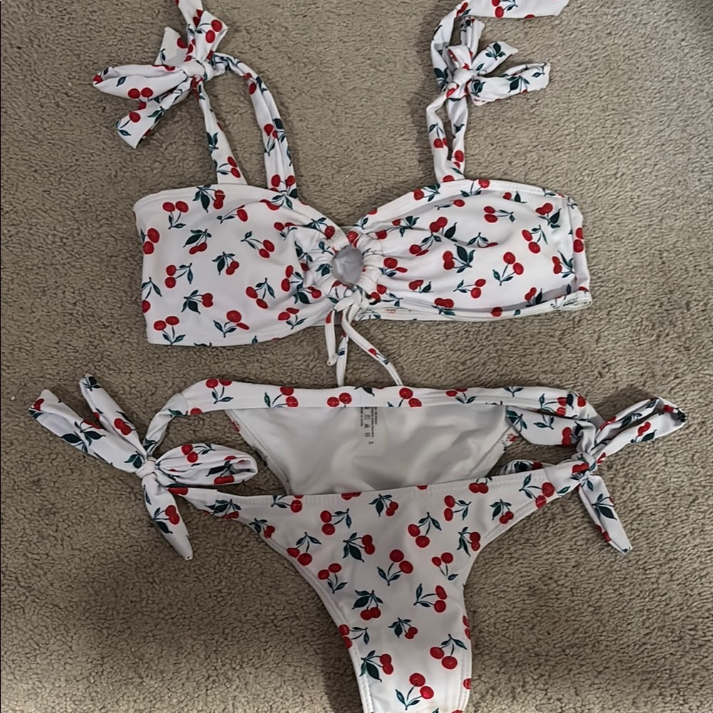 Cherry Print Bikini Set